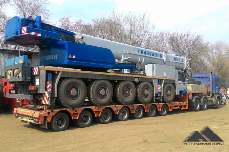 Перевозка самоходного крана весом 52 тонны из Москвы в Иркутск — фото 2